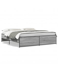 Giroletto Grigio Sonoma 200x200 cm in Legno Multistrato Metallo 2