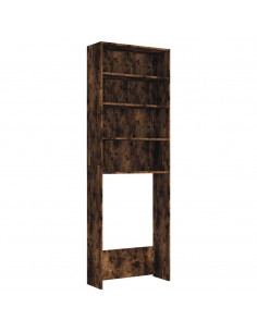 Mobile per Lavatrice Rovere Fumo 64x24x190 cm 2