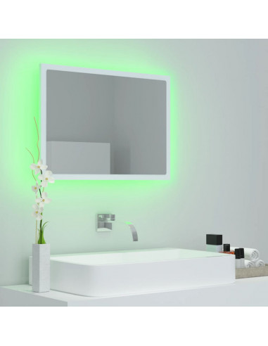 Specchio da Bagno con LED Bianco 60x8,5x37 cm in Acrilico