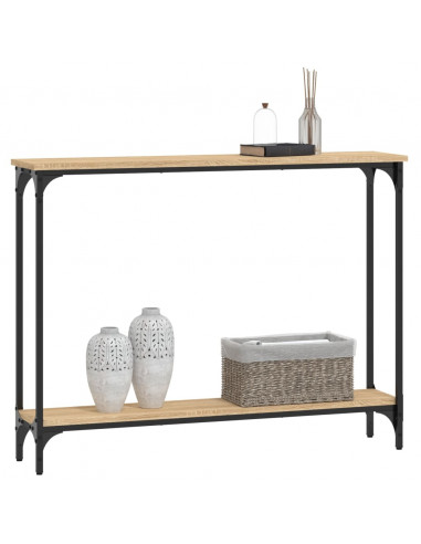 Tavolino Consolle Rovere Sonoma 100x22,5x75cm Legno Multistrato