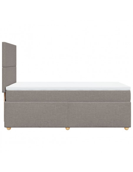 Giroletto a Molle con Materasso Tortora 90x200 cm inTessuto