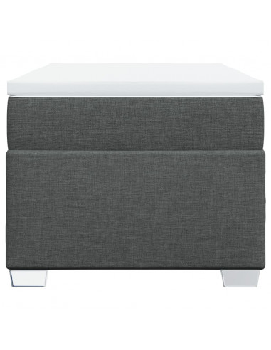 Giroletto a Molle con Materasso Grigio Scuro 90x190 cm Tessuto