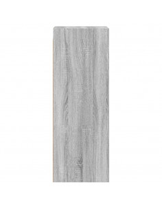 Mobile a Muro con Ante in Vetro Grigio Sonoma 35x37x100 cm 2