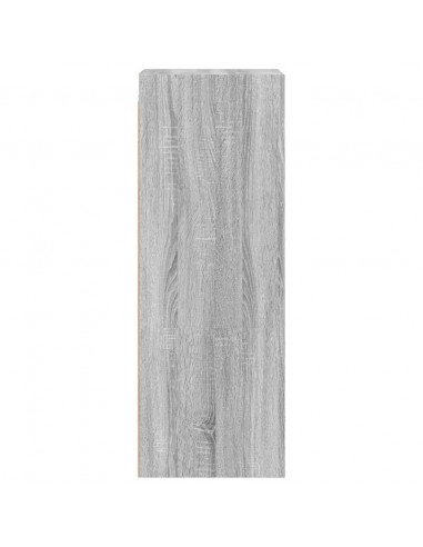 Mobile a Muro con Ante in Vetro Grigio Sonoma 35x37x100 cm