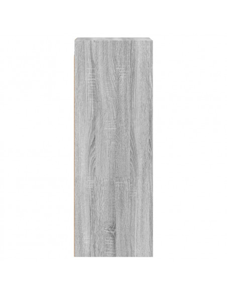 Mobile a Muro con Ante in Vetro Grigio Sonoma 35x37x100 cm