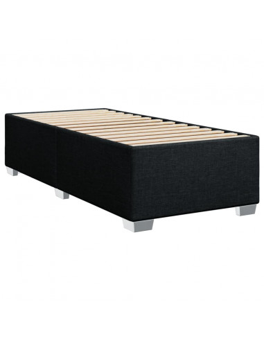 Giroletto a Molle con Materasso Nero 90x190 cm in Tessuto