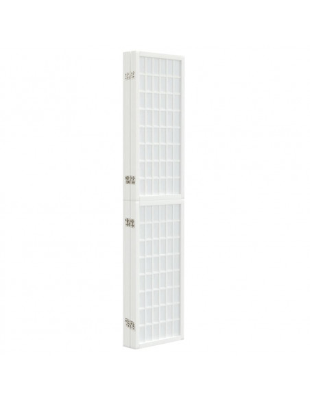 Divisorio Pieghevole 5 Pannelli Stile Giapponese 200x170 Bianco