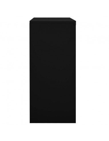 Armadio per Ufficio Anta Scorrevole Nero 90x40x90cm Acciaio