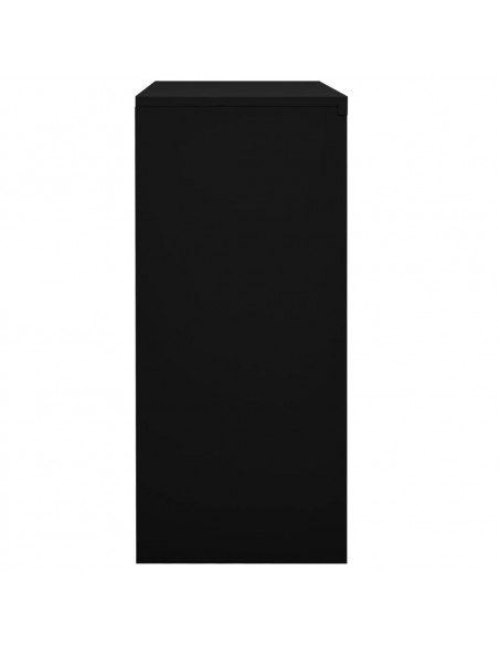Armadio per Ufficio Anta Scorrevole Nero 90x40x90cm Acciaio