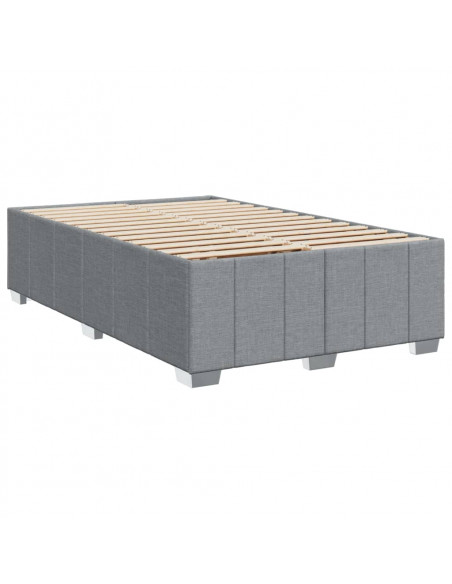 Giroletto a Molle con Materasso Grigio Chiaro 120x200cm Tessuto