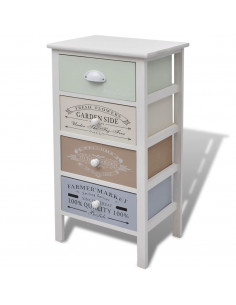 Mobile in Stile Francese con 4 Cassetti in Legno 2