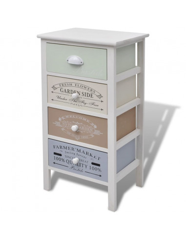 Mobile in Stile Francese con 4 Cassetti in Legno