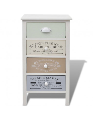 Mobile in Stile Francese con 4 Cassetti in Legno