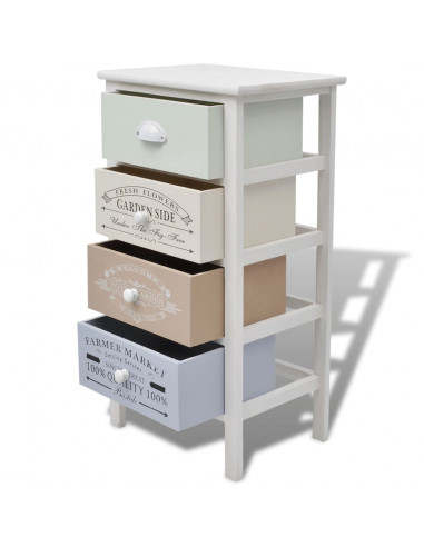 Mobile in Stile Francese con 4 Cassetti in Legno