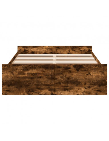 Giroletto con Cassetti Rovere Fumo 120x190 cm Legno Multistrato