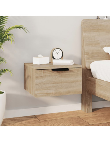 Comodini a Muro 2 pz Rovere Sonoma 34x30x20 cm