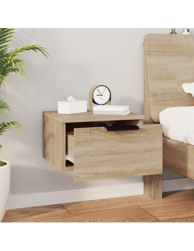 Comodini a Muro 2 pz Rovere Sonoma 34x30x20 cm