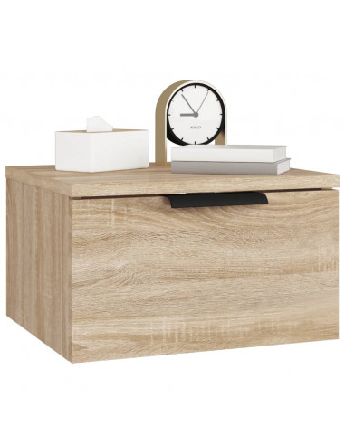 Comodini a Muro 2 pz Rovere Sonoma 34x30x20 cm