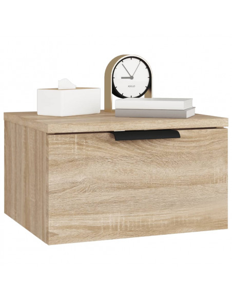 Comodini a Muro 2 pz Rovere Sonoma 34x30x20 cm