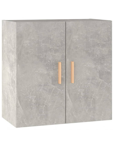 Armadietto a Muro Grigio Cemento 60x30x60 cm Legno Multistrato