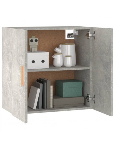 Armadietto a Muro Grigio Cemento 60x30x60 cm Legno Multistrato