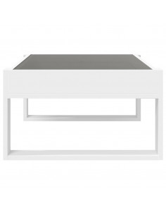 Tavolino da Salotto con LED Infinity Bianco 90x53x30 cm 2