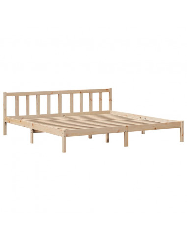 Letto senza Materasso 200x200 cm in Legno Massello di Pino