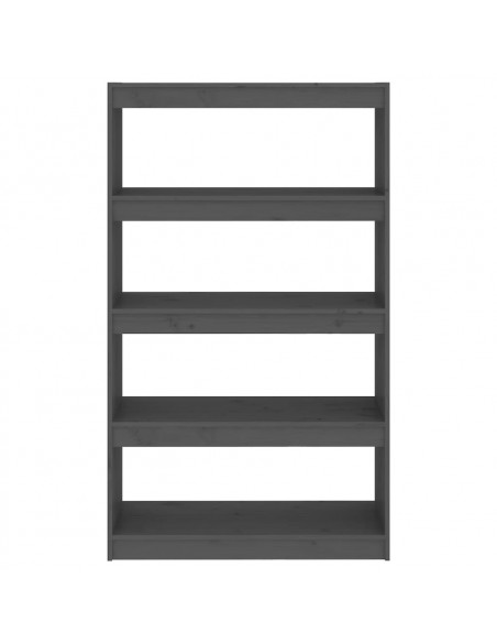 Libreria/Divisorio Grigio 80x30x135,5 cm in Massello di Pino