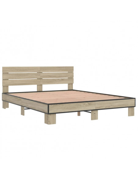 Giroletto Rovere Sonoma 160x200 cm in Legno Multistrato Metallo