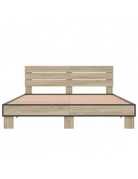 Giroletto Rovere Sonoma 160x200 cm in Legno Multistrato Metallo