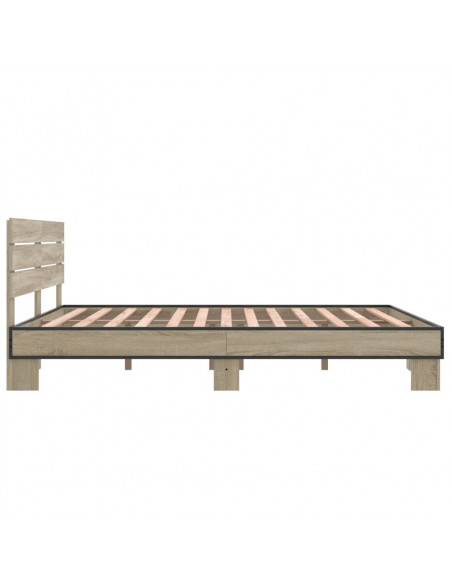 Giroletto Rovere Sonoma 160x200 cm in Legno Multistrato Metallo