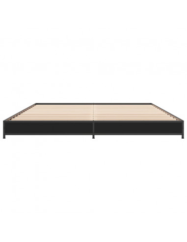 Giroletto Nero 120x190 cm in Legno Multistrato e Metallo