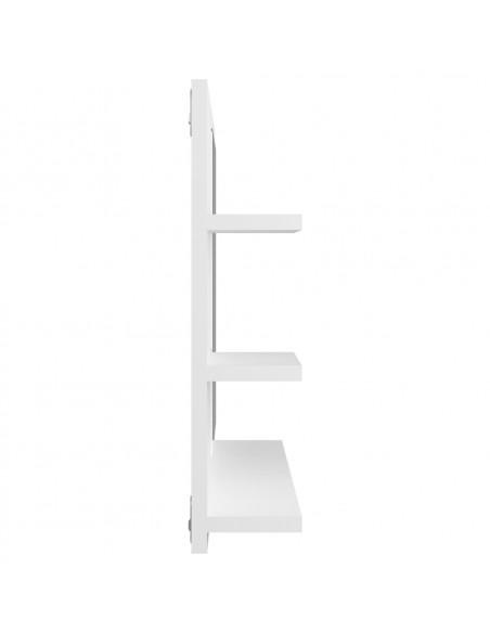 Specchio da Bagno Bianco 60x10,5x45 cm in Legno Multistrato