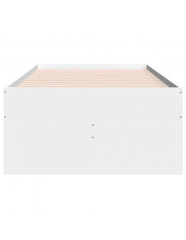 Divano Letto con Cassetti Bianco 100x200cm in Legno Multistrato