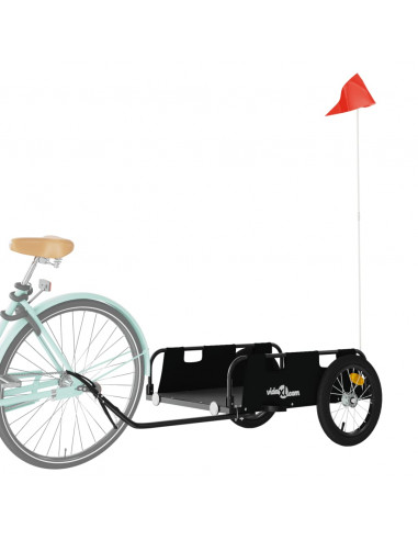 Rimorchio da Bici Nero Oxford e Ferro