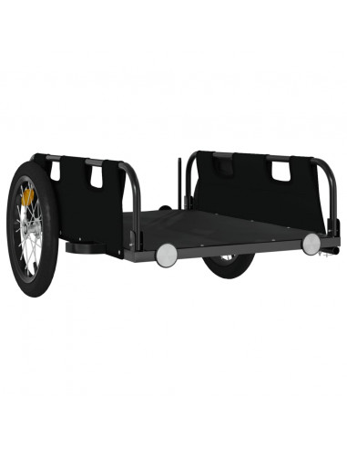 Rimorchio da Bici Nero Oxford e Ferro