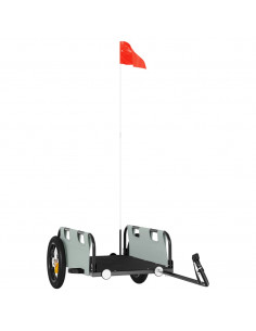 Rimorchio da Bici Grigio Oxford e Ferro 2