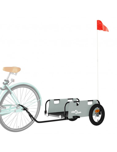 Rimorchio da Bici Grigio Oxford e Ferro