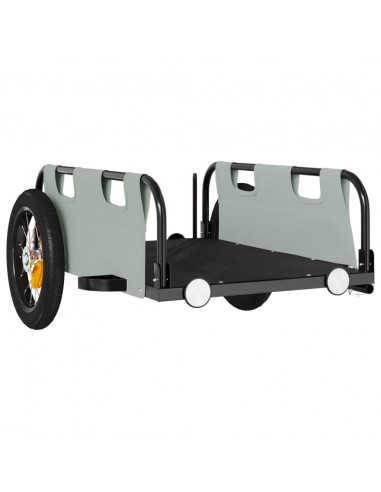 Rimorchio da Bici Grigio Oxford e Ferro