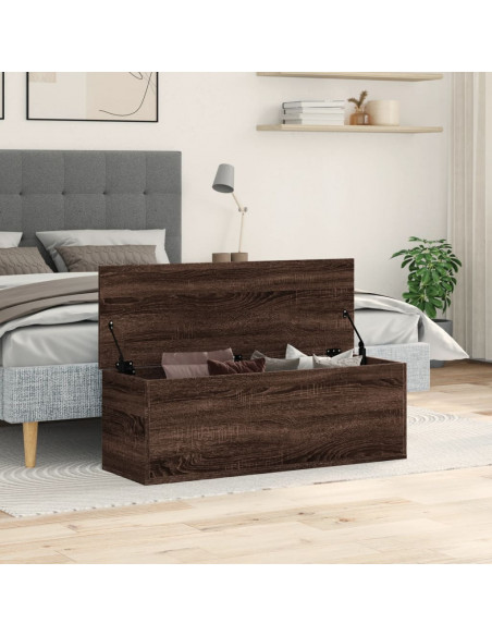 Contenitore Portaoggetti Rovere Marrone 102x35x35 cm Truciolato