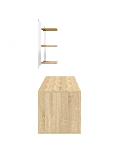 Set Mobili da Bagno 6 pz Rovere in Legno Multistrato