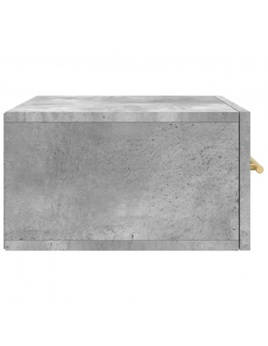 Comodini a Muro 2 pz Grigio Cemento 35x35x20 cm
