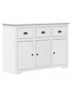 Credenza BODO 115,5x43x200,5 cm Legno Massello di Pino Bianco 2