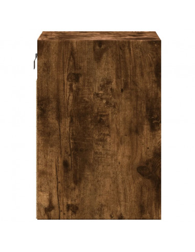 Mobile TV a Parete con Luci LED Rovere Fumo 41x31x45 cm