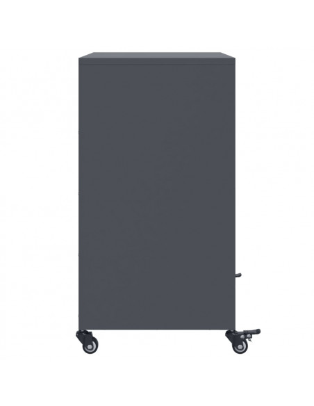 Credenza Antracite 68,5x39x72 cm in Acciaio Laminato a Freddo