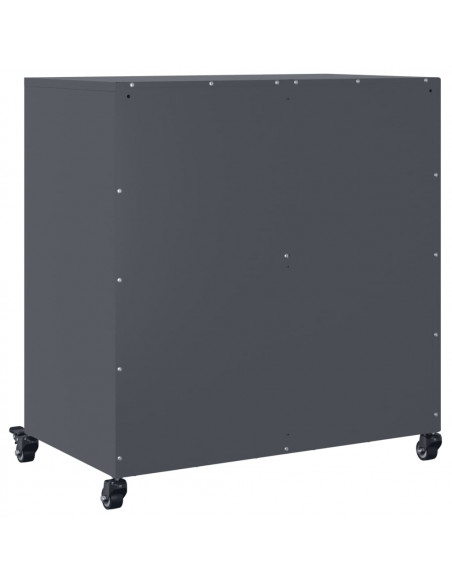 Credenza Antracite 68,5x39x72 cm in Acciaio Laminato a Freddo