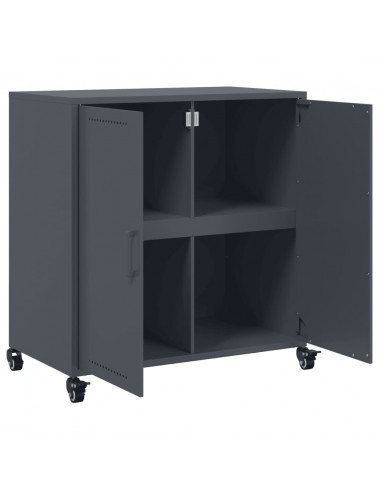 Credenza Antracite 68x39x72 cm in Acciaio