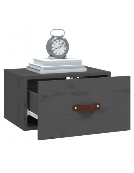 Comodini a Muro 2 pz Grigi 40x29,5x22 cm