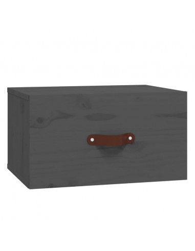 Comodini a Muro 2 pz Grigi 40x29,5x22 cm