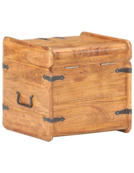Baule 40x40x40 cm in Legno Massello di Acacia